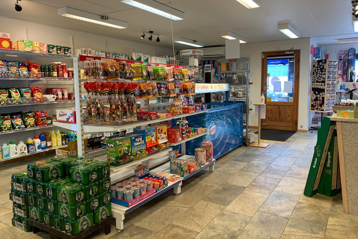 Shop - cold drinks, ice cream, sweets, fishing tackle etc.